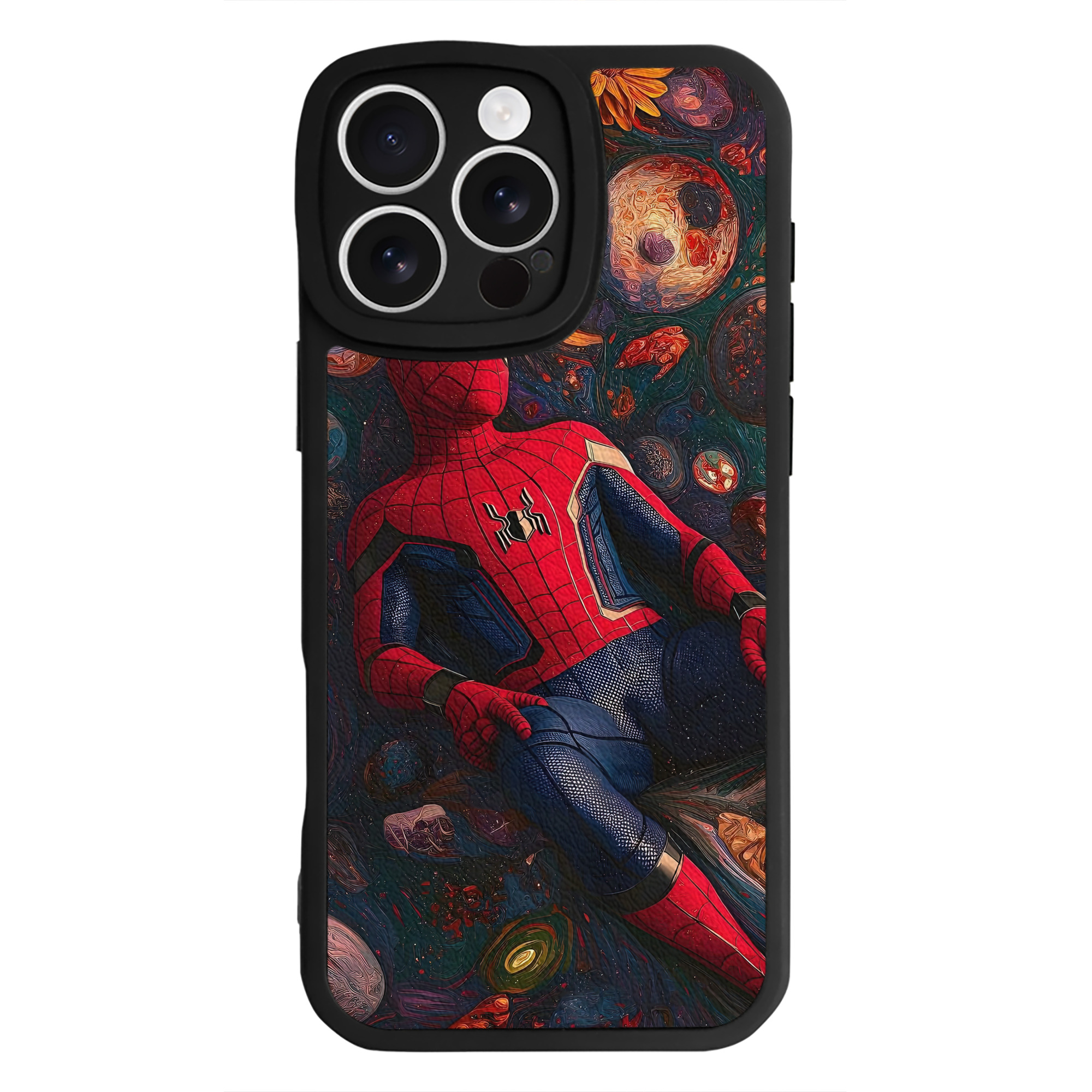 （画像用） Spider Man スパイダーマン 【iPhone 16シリーズ対応】シリコンスマホケース（レザー調） 材質：シリコン